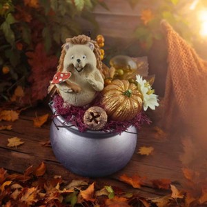 Halloween asztaldísz sünivel, Otthon & Életmód, Dekoráció, Asztal és polc dekoráció, Asztaldísz, , MESKA