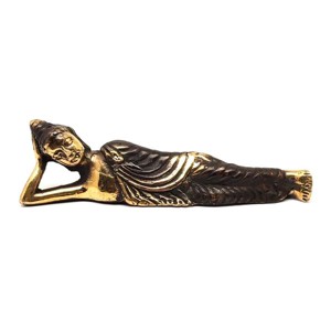 Réz figura Buddha fekvő óarany 2,5x11cm, Otthon & Életmód, Dekoráció, Spiritualitás, , MESKA