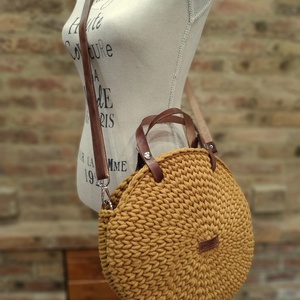 Horgolt női körtáska mustársárga színben - Crossbody - táska & tok - kézitáska & válltáska - vállon átvethető táska - Meska.hu