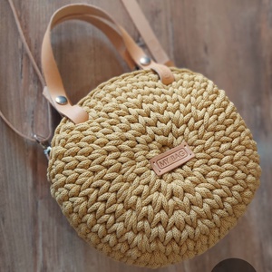 Horgolt női körtáska - MINI - Crossbody - MUSTÁRSÁRGA - táska & tok - kézitáska & válltáska - vállon átvethető táska - Meska.hu