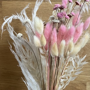 DIY Szárazvirág csokor pampafűvel, lagurussa,  ruscussal. - otthon & életmód - dekoráció - virágdísz és tartó - csokor & virágdísz - Meska.hu