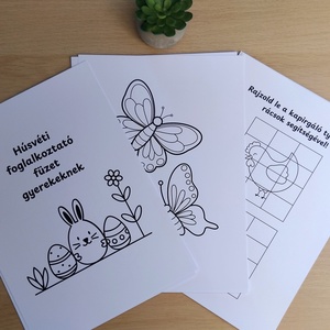 Húsvéti foglalkoztató füzet gyerekeknek - nyomatatható - játék & sport - készségfejlesztő és logikai játék - oktató játékok - Meska.hu