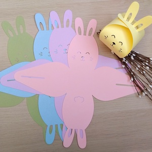 Nyuszi ajándékdoboz - diy (csináld magad) - egységcsomag - Meska.hu