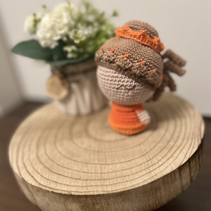 Barna hajú horgolt hercegnő, Játék & Sport, Plüssállat & Játékfigura, Ember, Horgolás, MESKA