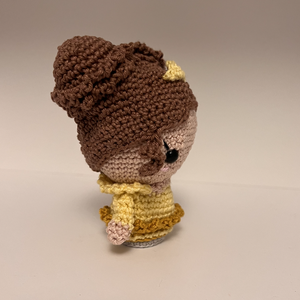 Barna hajú horgolt hercegnő - játék & sport - plüssállat & játékfigura - ember - Meska.hu