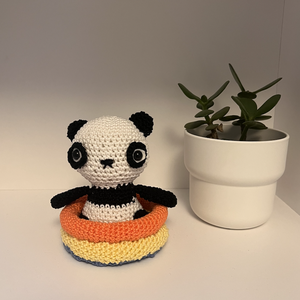 Horgolt panda medencével, Játék & Sport, Plüssállat & Játékfigura, Maci, Horgolás, MESKA
