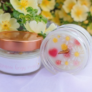 Köszönöm hogy vagy szójaviasz illatgyertya, Otthon & Életmód, Gyertya, illat, aroma, Gyertya, Gyertya-, mécseskészítés, MESKA