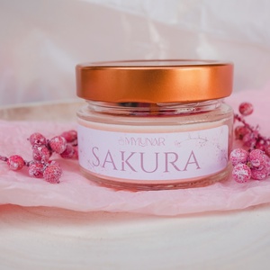 Sakura szójaviasz illatgyertya - otthon & életmód - gyertya, illat, aroma - gyertya - Meska.hu