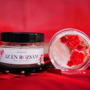 Az én rózsám szójaviasz illatgyertya, Otthon & Életmód, Gyertya, illat, aroma, Gyertya, Gyertya-, mécseskészítés, MESKA