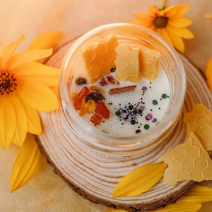 Home is where your honey is szójaviasz illatgyertya - otthon & életmód - gyertya, illat, aroma - gyertya - Meska.hu