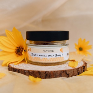 Home is where your honey is szójaviasz illatgyertya - otthon & életmód - gyertya, illat, aroma - gyertya - Meska.hu