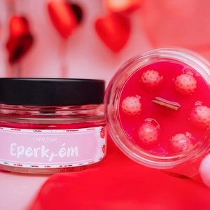 Eperk(r)ém szójaviasz illatgyertya, Otthon & Életmód, Gyertya, illat, aroma, Gyertya, Gyertya-, mécseskészítés, MESKA