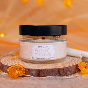 Good Vibes szójaviasz illatgyertya - otthon & életmód - gyertya, illat, aroma - gyertya - Meska.hu