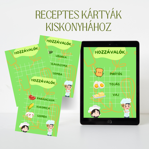 Fejlesztőjáték kártyacsomag - kiskonyhához, Játék & Sport, Készségfejlesztő és Logikai játék, Oktató játékok, Fotó, grafika, rajz, illusztráció, MESKA