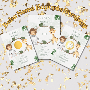 Baba Neme Bejelentés, Baba Neme Kaparós Sorsjegy, Kaparós Bababejelentés, Baba Bejelentő Kártya - otthon & életmód - papír, írószer - Meska.hu