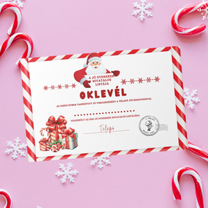 Oklevél a Mikulástól/Oklevél a Télapótól/Jó Gyerekek Oklevele - Meska.hu
