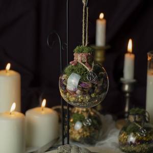 Béke és Szeretet Witch Ball, kézműves boszorkány gömb gyógynövényekkel, energiatisztító, harmonizáló otthondekor - otthon & életmód - dekoráció - ajtó- és ablak dekoráció - ablakdísz - Meska.hu