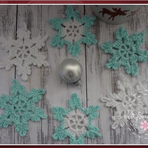 Jégvarázs hópihe szett - horgolt karácsonyi hópehely díszek -  - Meska.hu