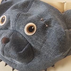 Kék farmerből készült teddybag - táska & tok - variálható táska - Meska.hu
