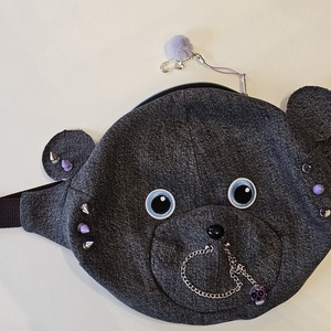 Szürke farmerből készült teddybag - táska & tok - variálható táska - Meska.hu