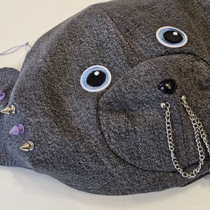 Szürke farmerből készült teddybag - táska & tok - variálható táska - Meska.hu