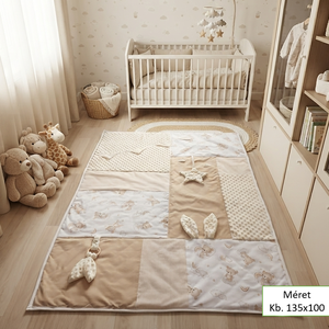 Bézs macis fejlesztő játszószőnyeg - baba - mama - baba játékok - játszószőnyeg - Meska.hu