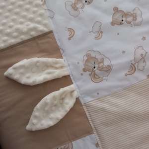 Bézs macis fejlesztő játszószőnyeg, Baba - mama, Baba játékok, Játszószőnyeg, Varrás, MESKA