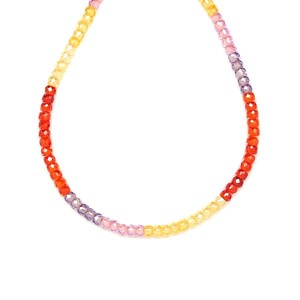 Cirkon faz. mix sárga narancs lila korong 2x3mm  ékszerkészítő alapanyag (füzér), Kellékek & szerszámok, Ásvány alapanyag, Ásványfüzér, , MESKA