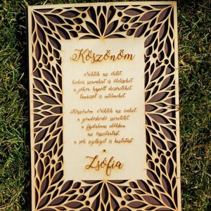 Szülőköszöntő tábla modern dekoráció, Esküvő, Emlék & Ajándék, Szülőköszöntő ajándék, , MESKA