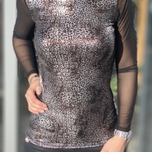 Tüll ujjas felső - ruha & divat - női ruha - póló, felső - Meska.hu