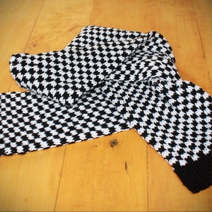 Hosszú sál - pepita mintás - ruha & divat - sál, sapka, kendő - sál - Meska.hu