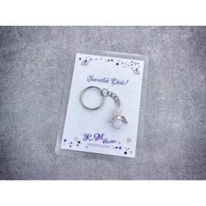 Szeretlek Dédi kulcstartó rózsakvarccal, Táska & Tok, Kulcstartó & Táskadísz, Kulcstartó, , MESKA