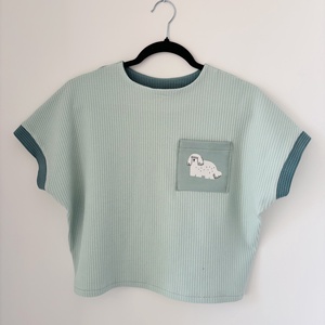 Női póló kutyás zsebbel, Ruha & Divat, Női ruha, Póló, felső, Varrás, MESKA