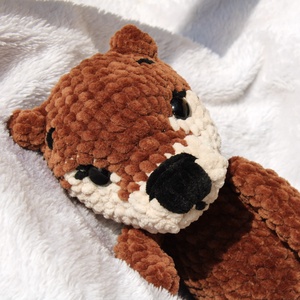 Horgolt vidra plüss - játék & sport - plüssállat & játékfigura - más figura - Meska.hu