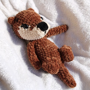 Horgolt vidra plüss - Meska.hu