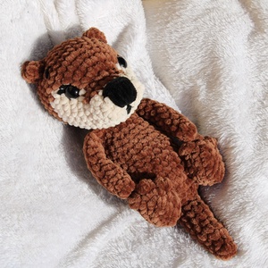 Horgolt vidra plüss - játék & sport - plüssállat & játékfigura - más figura - Meska.hu