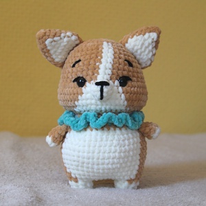 Horgolt corgi plüss , Játék & Sport, Plüssállat & Játékfigura, Kutya, Horgolás, Varrás, MESKA