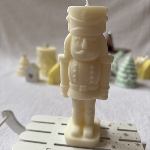 Klasszikus Karácsony  kézzel öntött natúr gyertya szett ajándékdobozban - karácsony - karácsonyi lakásdekoráció - karácsonyi illatgyertya, mécses - Meska.hu