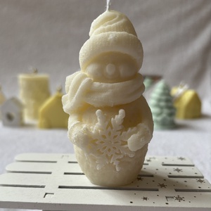 Klasszikus Karácsony  kézzel öntött natúr gyertya szett ajándékdobozban - karácsony - karácsonyi lakásdekoráció - karácsonyi illatgyertya, mécses - Meska.hu