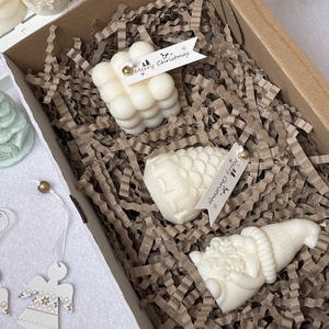 Modern Karácsony  kézműves natúr gyertya szett ajándékdobozban, Karácsony, Karácsonyi lakásdekoráció, Karácsonyi illatgyertya, mécses, Gyertya-, mécseskészítés, MESKA