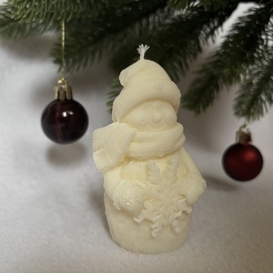 Hópihés Barát - kézműves hóember gyertya - karácsony - karácsonyi lakásdekoráció - karácsonyi illatgyertya, mécses - Meska.hu