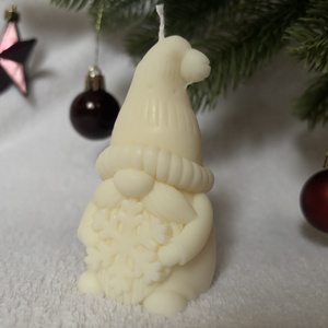 Apró Erdőlakó - kézműves manó gyertya - karácsony - karácsonyi lakásdekoráció - karácsonyi illatgyertya, mécses - Meska.hu