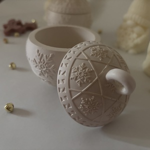 Kézzel készült kerámia tégely  gömb gyertyához / dekor tálként is - otthon & életmód - gyertya, illat, aroma - gyertyatartó - Meska.hu