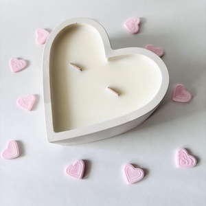 Nagy szív alakú gyertya, Otthon & Életmód, Gyertya, illat, aroma, Gyertya, Gyertya-, mécseskészítés, MESKA