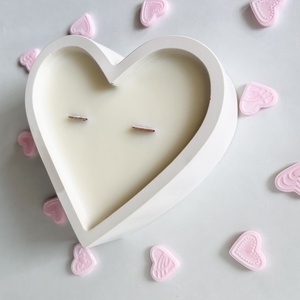 Nagy szív alakú gyertya - otthon & életmód - gyertya, illat, aroma - gyertya - Meska.hu