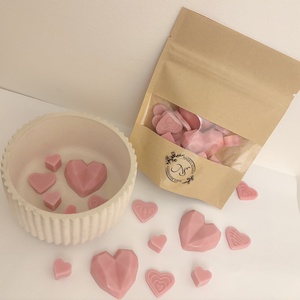 Szív alakú illatviasz � kézzel készült, romantikus illatosító (50 g), Otthon & Életmód, Gyertya, illat, aroma, Illatviasz, Gyertya-, mécseskészítés, MESKA