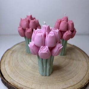 Tulipán csokor gyertya � kézzel készült dekor gyertya - Meska.hu
