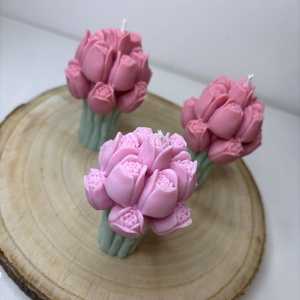 Tulipán csokor gyertya � kézzel készült dekor gyertya - otthon & életmód - gyertya, illat, aroma - gyertya - Meska.hu