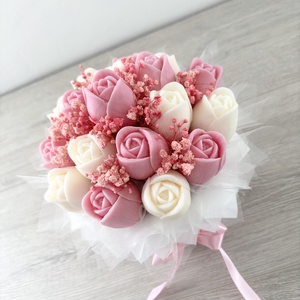 Illatos tulipán box szója viaszból � elegáns virágdoboz ajándék - otthon & életmód - gyertya, illat, aroma - illatviasz - Meska.hu