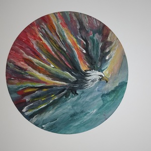 Hűtőmágnes akrilfestmény/A Tiszta Látás és az Az Ősz Lélegzetehüt - Meska.hu